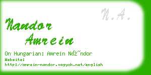 nandor amrein business card